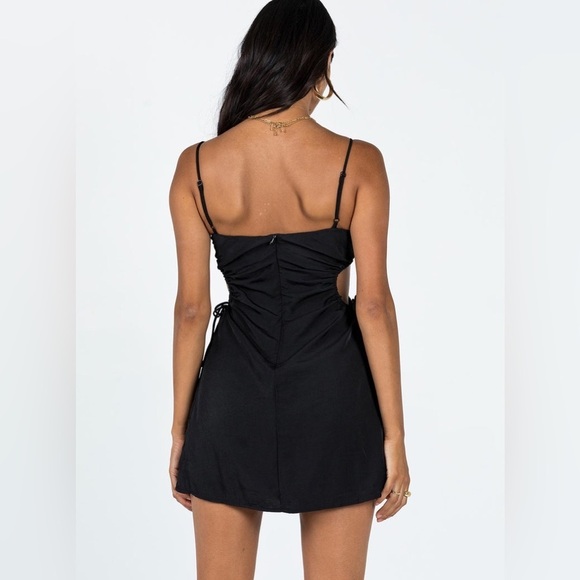 Princess Polly | Hazel Cut Out Mini Dress | Black | Size 6 - Picture 4 of 12